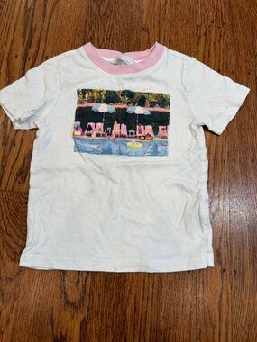 Gray Malin x Janie and Jack Dogs at Pool Photo Tee Girls Size 3 Limited Edition